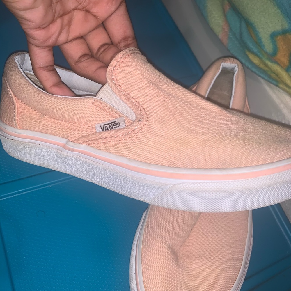 Peach slip on vans